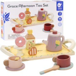 CLASSIC WORLD Drewniany Zestaw do Herbaty i Deserów 14 el. 3+