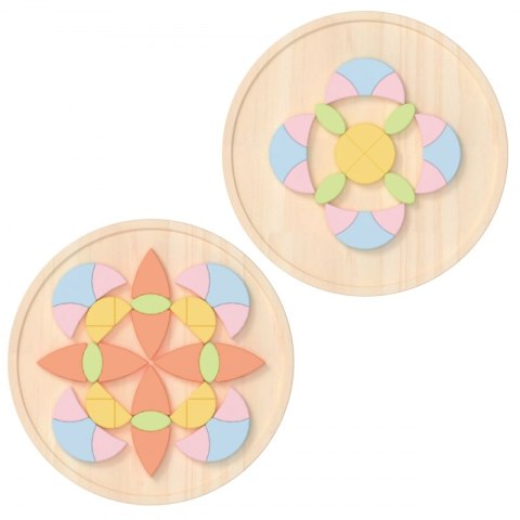CLASSIC WORLD Pastelowa Mandala Układanka Montessori Mozaika Kwiaty 3+