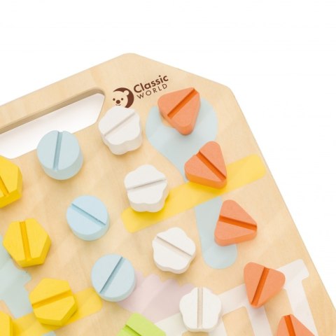 CLASSIC WORLD Wooden Manipulative Board Logic Puzzle 3+