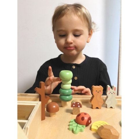 TOOKY TOY Zestaw Leśny Układanka w Stosy Klocki Figurki
