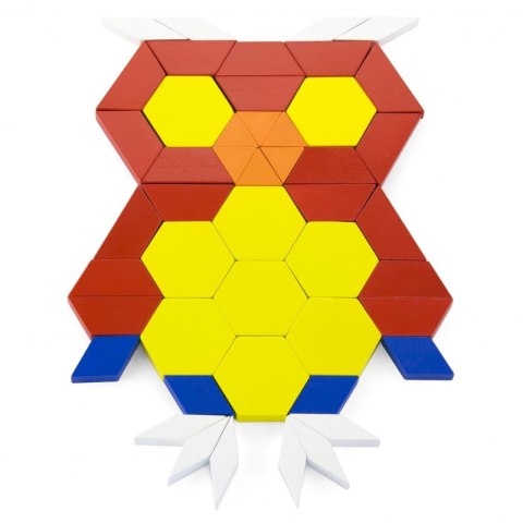 VIGA Drewniane Klocki Płaskie w wiaderku 250 elementów Montessori 3+
