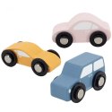 VIGA PolarB Drewniana laweta z samochodzikami Montessori 2+
