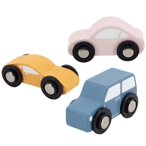 VIGA PolarB Drewniana laweta z samochodzikami Montessori 2+