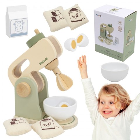 VIGA PolarB Drewniany Mikser Kuchenny Zielony + Akcesoria 3+