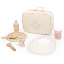 VIGA PolarB Drewniany Zestaw do Karmienia Lalki Torba - z Butelką i Śliniaczkiem 3+