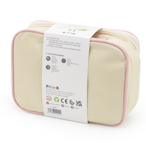 VIGA PolarB Drewniany Zestaw do Karmienia Lalki Torba - z Butelką i Śliniaczkiem 3+