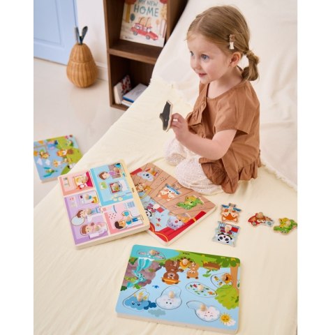 VIGA Puzzle Dźwiękowe Odkrywamy Naturę 18m+