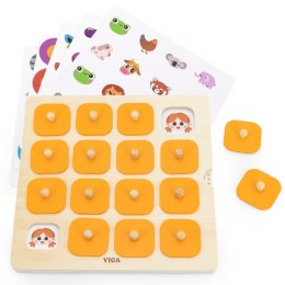 Viga Memory Gra Pamięciowa Zgadnij Obrazki 10 Kart Montessori 3+