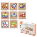 Viga Układanka drewniana puzzle magnetyczne - pojazdy Certyfikat FSC 18m+