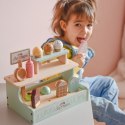 WOOPIE GREEN Drewniana Lodziarnia Sklepik Zestaw z Lodami Stragan 16 EL