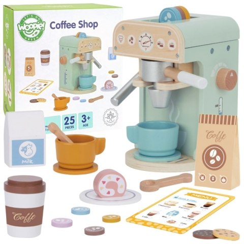 WOOPIE GREEN Drewniany Ekspres do Kawy Cukiernia Barista 25 el.