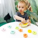 CLASSIC WORLD Drewniana Przeplatanka Klocki do Nawlekania Klucze i Drzwi MONTESSORI 11 el. 18m+