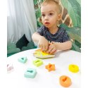 CLASSIC WORLD Drewniana Przeplatanka Klocki do Nawlekania Klucze i Drzwi MONTESSORI 11 el. 18m+