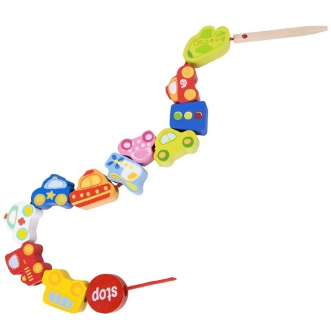 CLASSIC WORLD Drewniane Klocki do Nawlekania Ruch Drogowy 13 el. 18m+