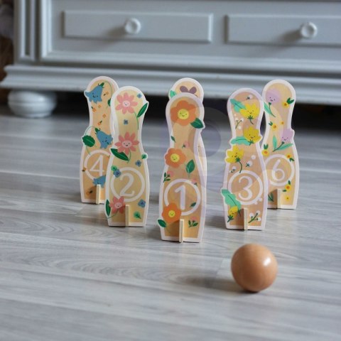 CLASSIC WORLD Wooden Bowling Game for Children 6 pcs + Ball 18m+