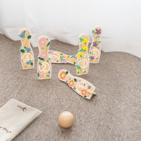 CLASSIC WORLD Wooden Bowling Game for Children 6 pcs + Ball 18m+