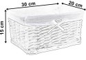 Koszyk wiklinowy 30x20x15 - biały
