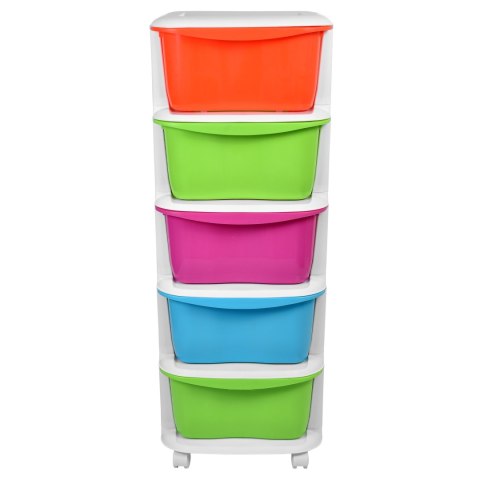 Pojemnik na zabawki 5 szuflad na kółkach