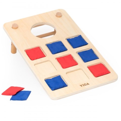Viga Gra Zręcznościowa 2w1 Kółko i Krzyżyk + Cornhole - Rzut Do celu 3+