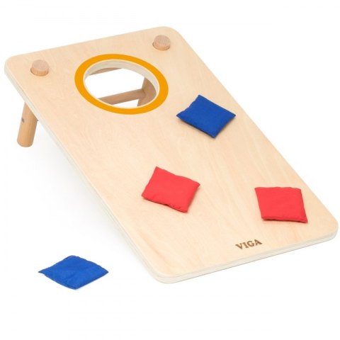 Viga Gra Zręcznościowa 2w1 Kółko i Krzyżyk + Cornhole - Rzut Do celu 3+