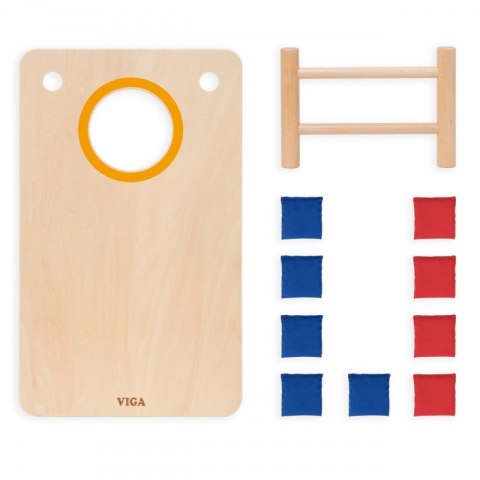Viga Gra Zręcznościowa 2w1 Kółko i Krzyżyk + Cornhole - Rzut Do celu 3+