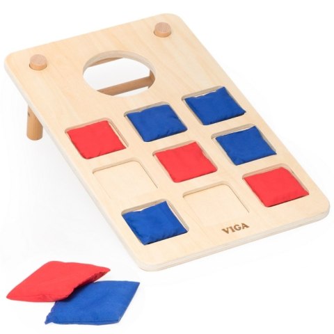 Viga Gra Zręcznościowa 2w1 Kółko i Krzyżyk + Cornhole - Rzut Do celu 3+