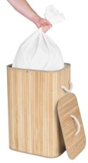 Kosz bambusowy pojemnik na pranie 1 komorowy naturalny