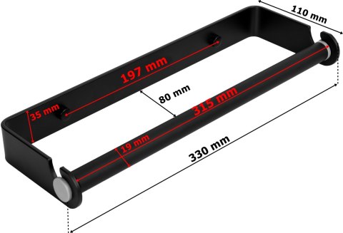 Uchwyt na ręczniki Doger czarny loft