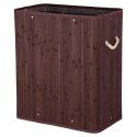 Kosz na pranie bambusowy z pokrywą 100L wenge