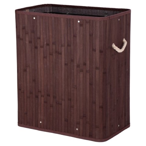 Kosz na pranie bambusowy z pokrywą 100L wenge