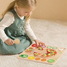 CLASSIC WORLD Drewniana Pizza do Krojenia Układanka Warzywa 22 el. 2+