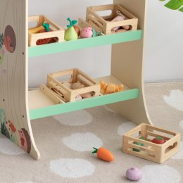 CLASSIC WORLD Zestaw Drewnianych Owoców w Koszyku 6 el. 18m+