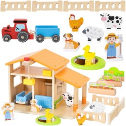 VIGA Drewniana Farma Dom Farmera Z Ogródkiem I Traktorem 21 el 3+