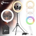 Lampa pierścieniowa LUMO LED RGB ring do filmów zdjęć makijażu