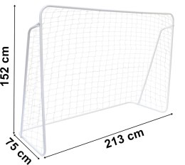 Bramka piłkarska PAOLO 213x152 cm biała