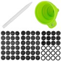 Stojak na przyprawy obrotowy ROTOR BLACK 20 słoiczków + 72 naklejki