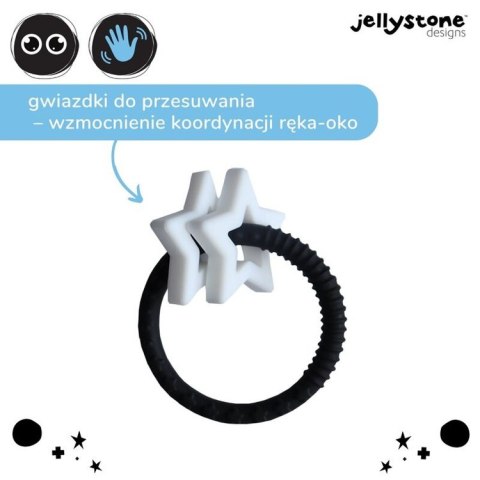 Gryzak dla dziecka Gwiazdki, czarno biały, Jellystone Designs