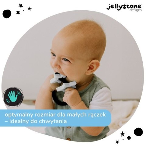 Gryzak dla dziecka Gwiazdki, czarno biały, Jellystone Designs
