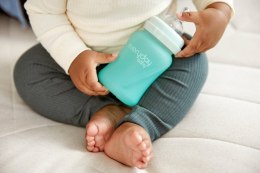 Szklana butelka ze smoczkiem S,150 ml, miętowa, Everyday Baby