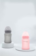 Szklana butelka ze smoczkiem S, 150 ml, szara, Everyday Baby