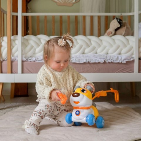 WOOPIE Interaktywny Piesek 2w1 Pchacz Szczekający 360° 6m+