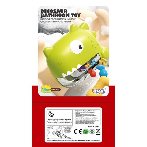WOOPIE Zabawka do Kąpieli Dinozaur do Robienia Piany Zielony