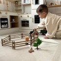 WOOPIE Zestaw Mini Farma Traktor Zwierzęta Osada Farma Rolnik 1:24