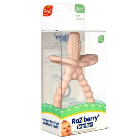 Gryzak silikonowy Soczysta Malina Plus, różowy, RazBaby