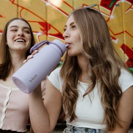 Butelka termiczna ze składanym ustnikiem - termos ze stali nierdzewnej 1l Lilac Love, b.box