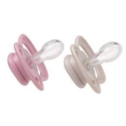 Smoczek dla noworodka i niemowlaka 2 szt.- symetryczny smoczek silikonowy 0 - 6 mies., Berry + Blush, b.box