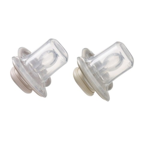 Smoczek dla noworodka i niemowlaka 2 szt.- symetryczny smoczek silikonowy 0 - 6 mies., Blush + Latte, b.box