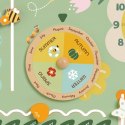 CLASSIC WORLD Drewniana Tablica Manipulacyjna "Mój pierwszy kalendarz" Zegar dla Dzieci 3+
