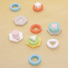 CLASSIC WORLD Sorter Montessori Kształtów i Kolorów Układanka Wieża 2+