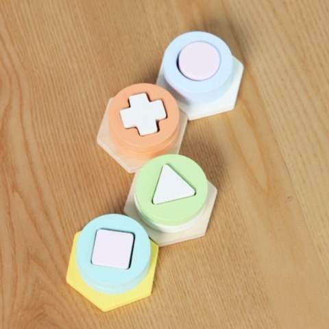 CLASSIC WORLD Sorter Montessori Kształtów i Kolorów Układanka Wieża 2+